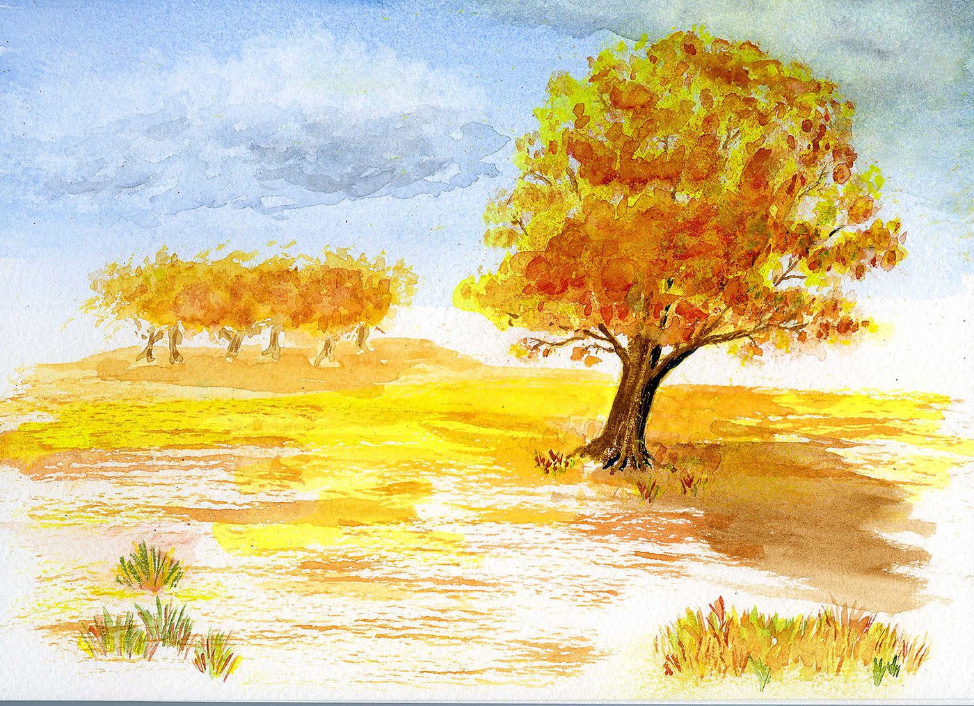 Autumn, watercolour 