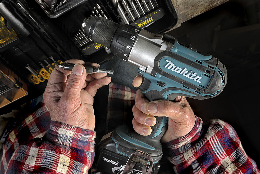 Geoffs hands with drill, Nikon D800 DSLR 