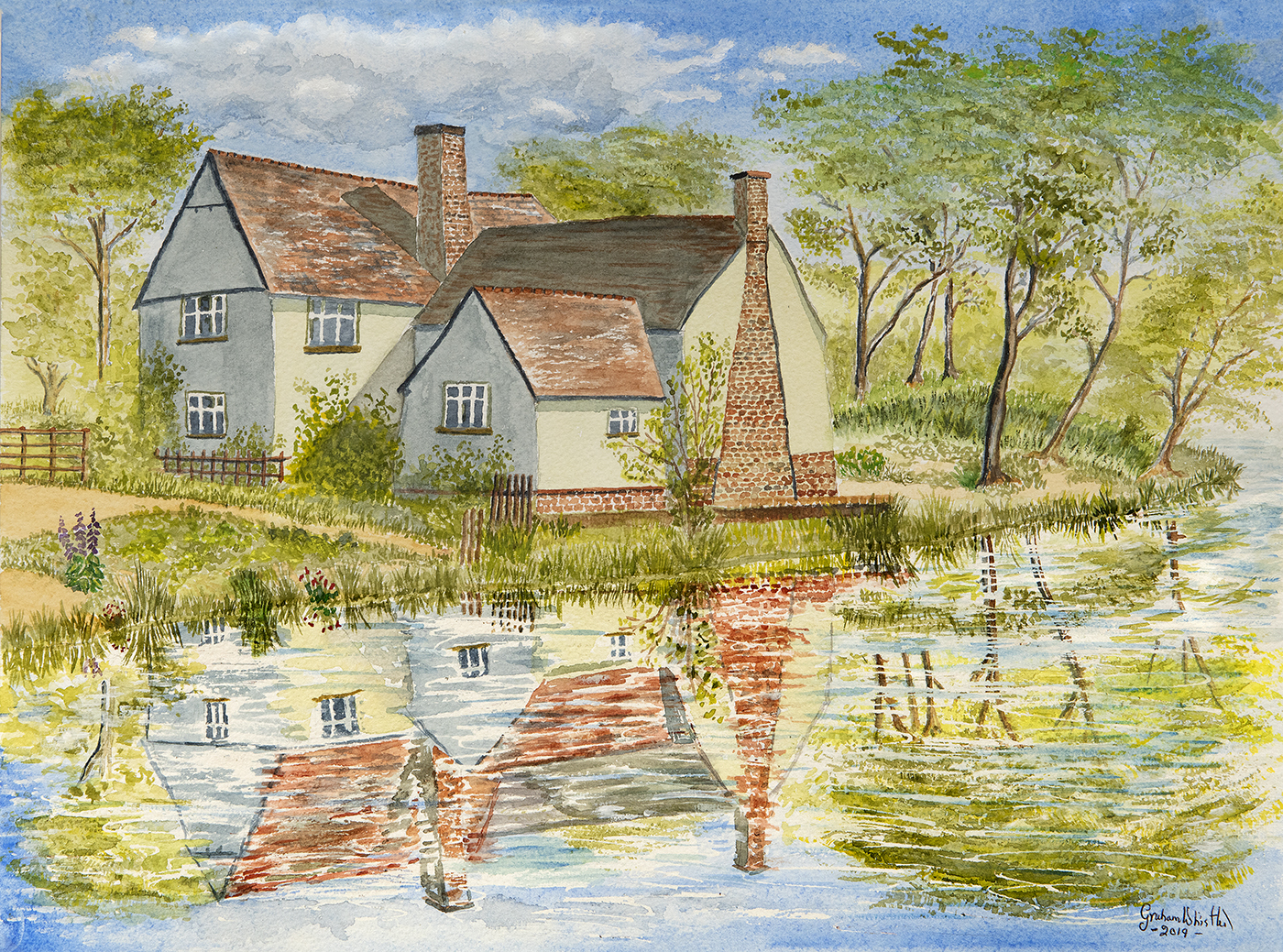 Willy Lotts Cottage, Flatford Mill, watercolour 